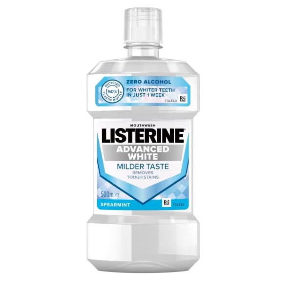 Listerine Advanced White Mouthwash Spearmint 500ml