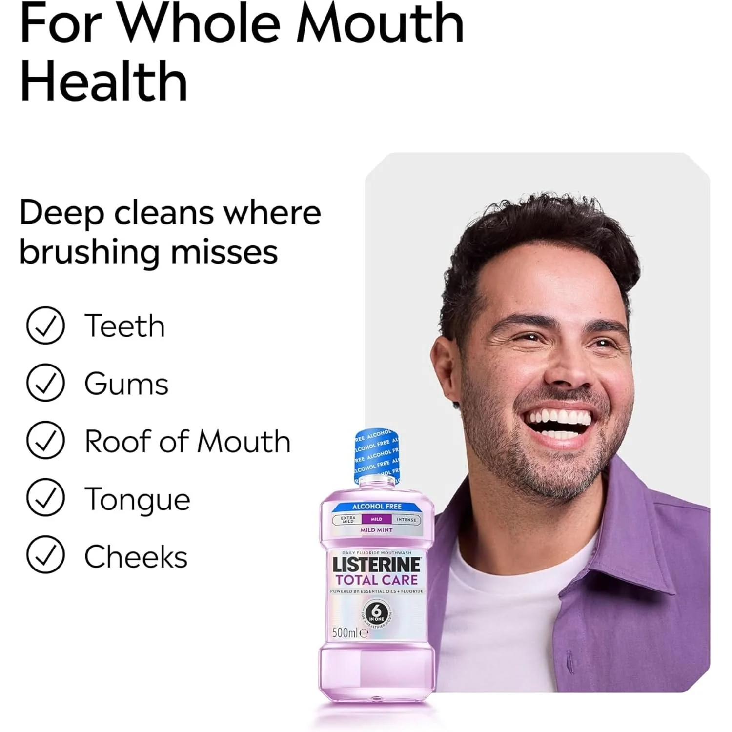 Listerine Total Care Mouthwash Clean Mint 80ml - Image 7