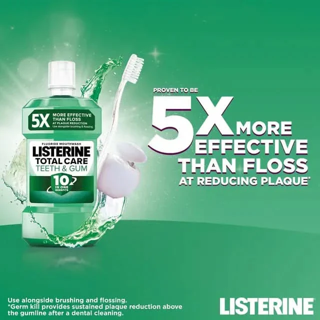 Listerine Total Care Teeth & Gum Defence Mouthwash Fresh Mint 500ml - Image 4