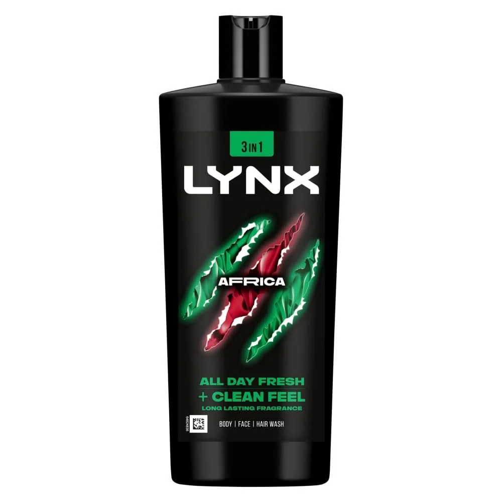 Lynx 3in1 Body, Face & Hair Wash Africa 700ml