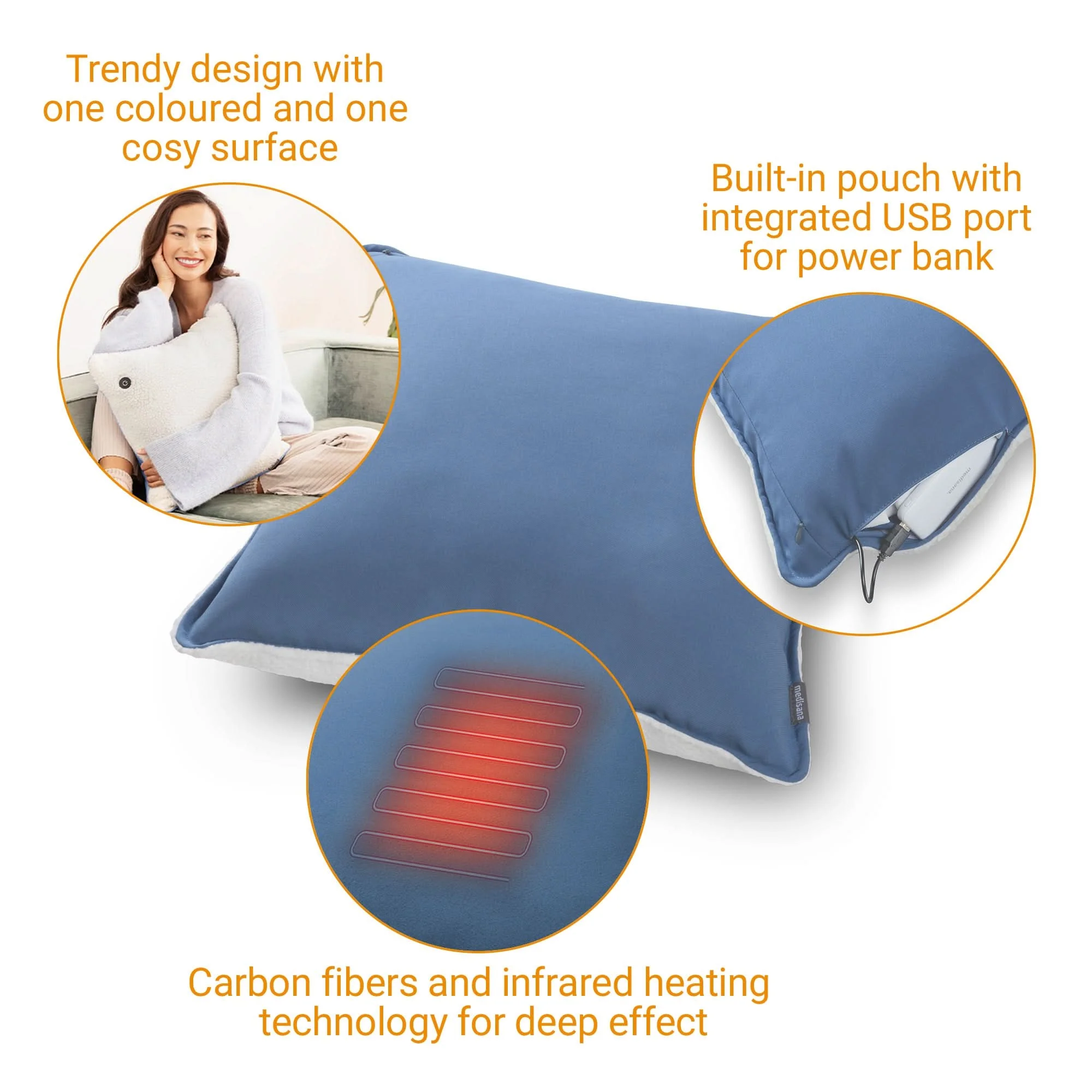 Medisana HC 150 Heated Cushion Line Blue - Image 3