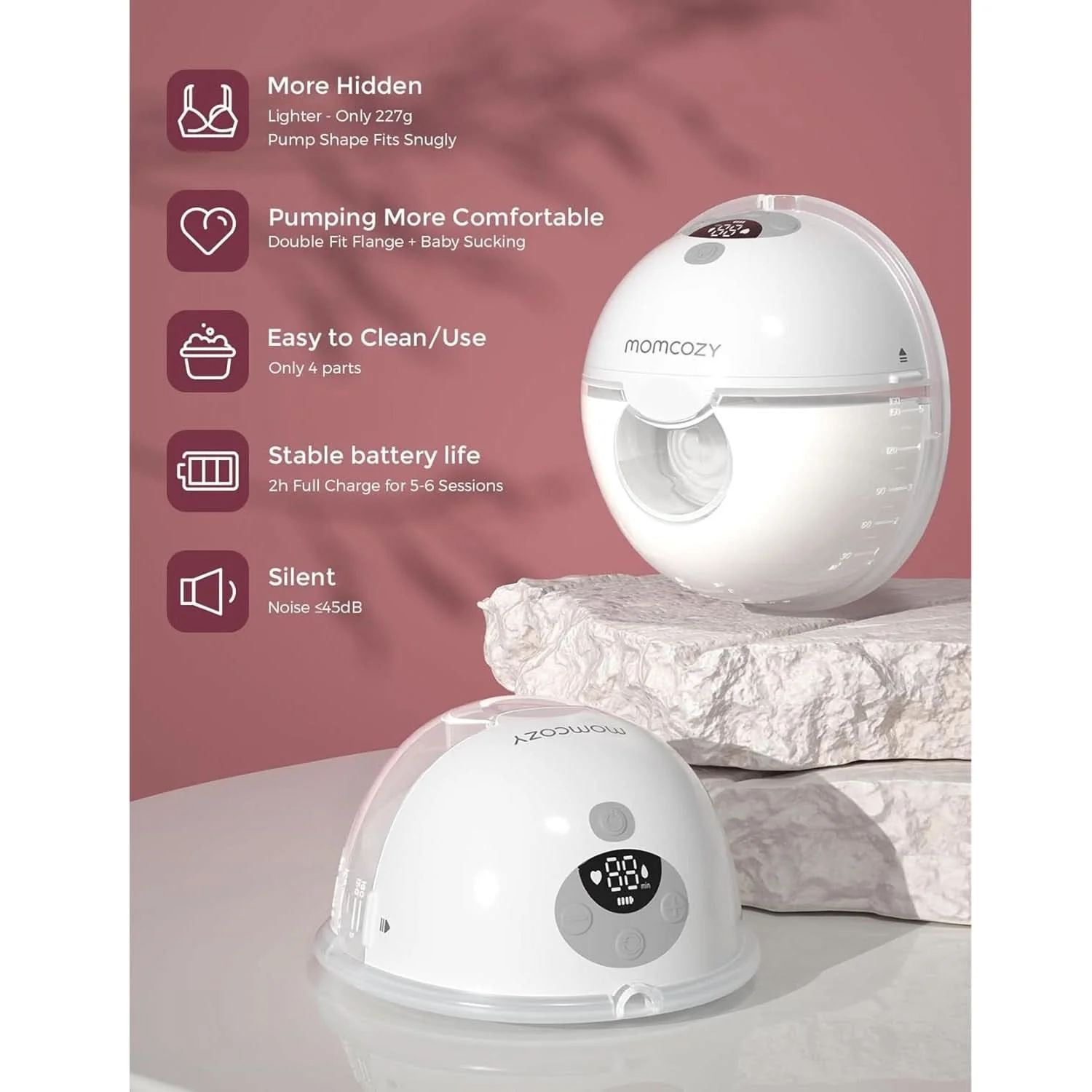 Momcozy M5 Wearable Electric Breast Pump - Image 2