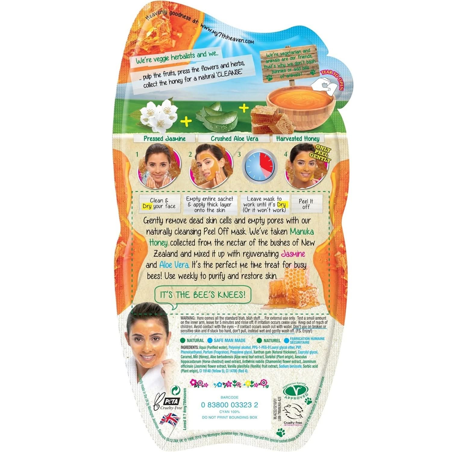 Montagne Jeunesse Manuka Honey Peel-Off Face Mask with Vitamin E 10ml - Image 2