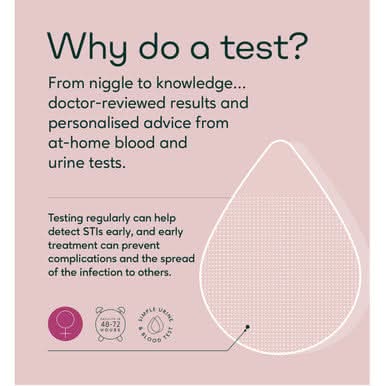 MyHealthChecked Female Sexual Health Blood & Urine Sample Collection Kit 1 Test - Image 3