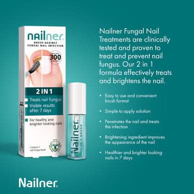 Nailner 2-in-1 Fungal Nail Treatment Brush 5ml - Image 2