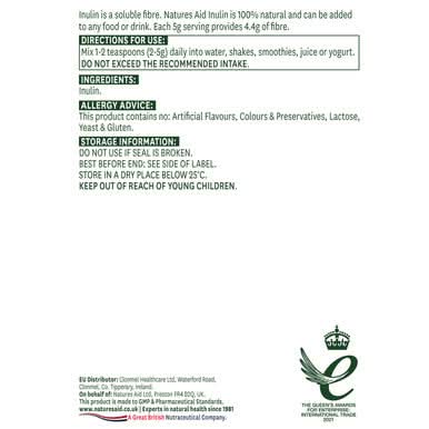 Natures Aid Inulin Powder 250g - Image 2