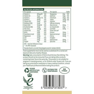 Natures Aid Men's Multi-Vitamins & Minerals (with Superfoods) 30 Capsules - Image 3