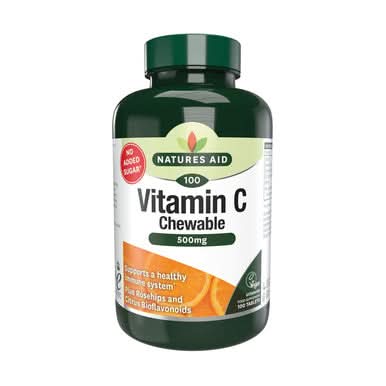 Natures Aid Vitamin C 500mg Chewable 100 Tablets