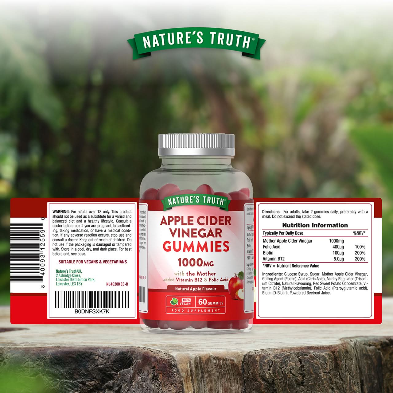 Nature's Truth Apple Cider Vinegar w/the Mother & Ginger 60 Gummies - Image 6