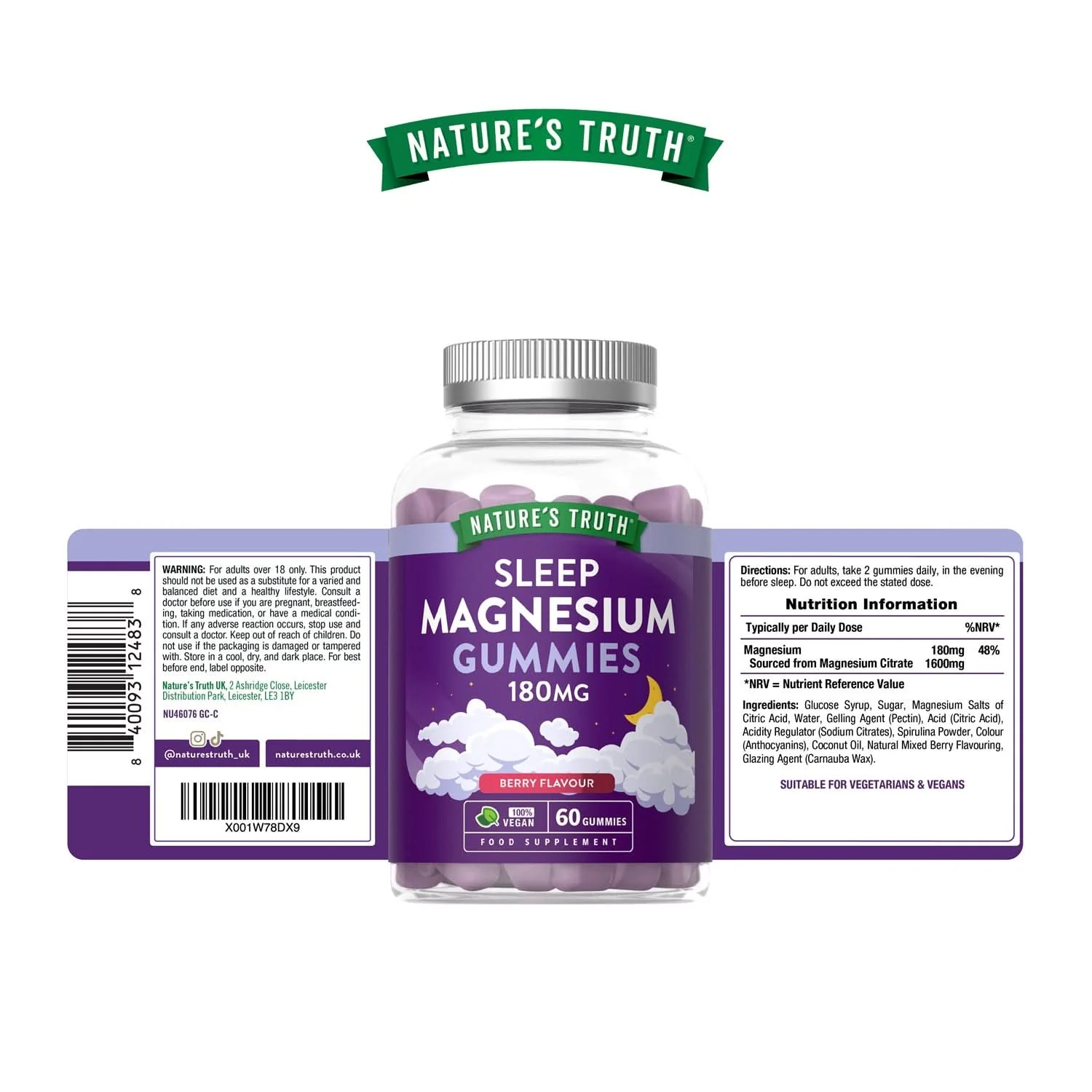 Nature's Truth Magnesium 60 Gummies - Image 3