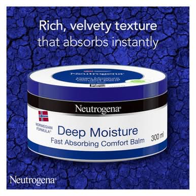 Neutrogena Norwegian Formula Deep Moisture Fast Absorbing Comfort Balm 300ml - Image 3