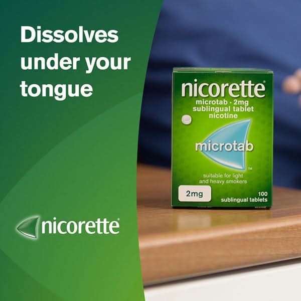 Nicorette Microtab 2mg Nicotine Sublingual 100 Tablets - Image 5