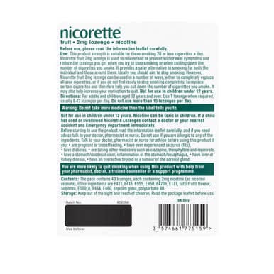 Nicorette Fruit Lozenge 2mg 40 Pack - Image 2