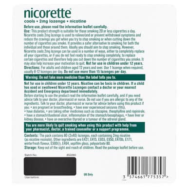 Nicorette Mint Lozenge 2mg 80 Pack - Image 4