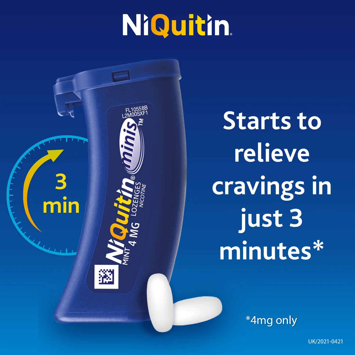 NiQuitin Minis 4mg Mint 60 Lozenges - Image 3