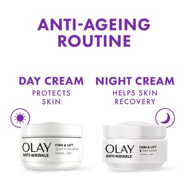 Olay Anti-Wrinkle Firm & Lift Normal Day Cream SPF15 50ml - Image 2