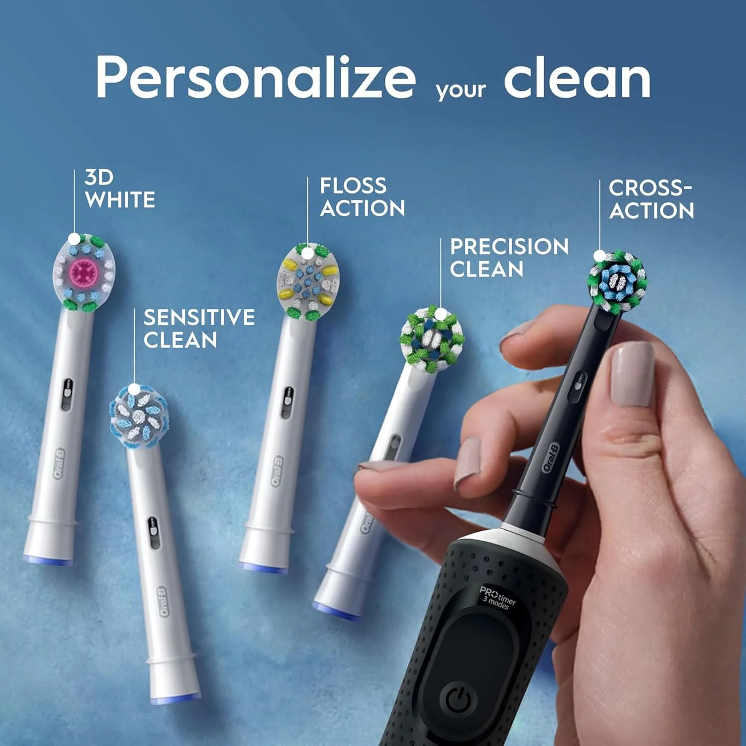 Oral-B Vitality PRO Black & Lilac Electric Toothbrush Duo - Image 6