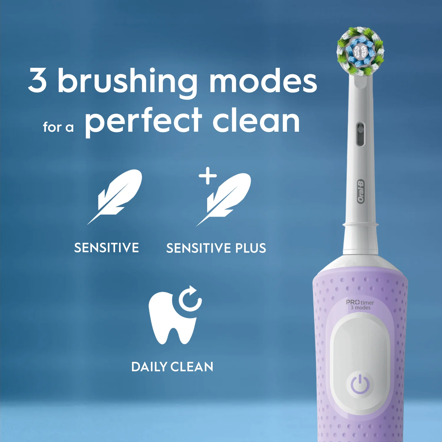 Oral-B Vitality Pro Electric Toothbrush Lilac + Extra Brush Head - Image 6
