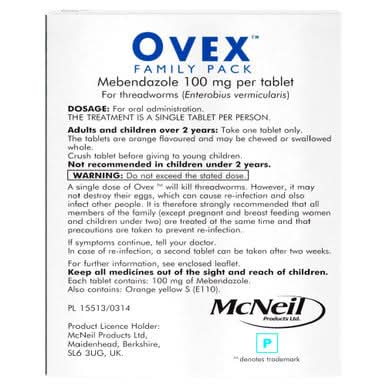 Ovex Family Pack 4 x 100mg Tablets - Image 3