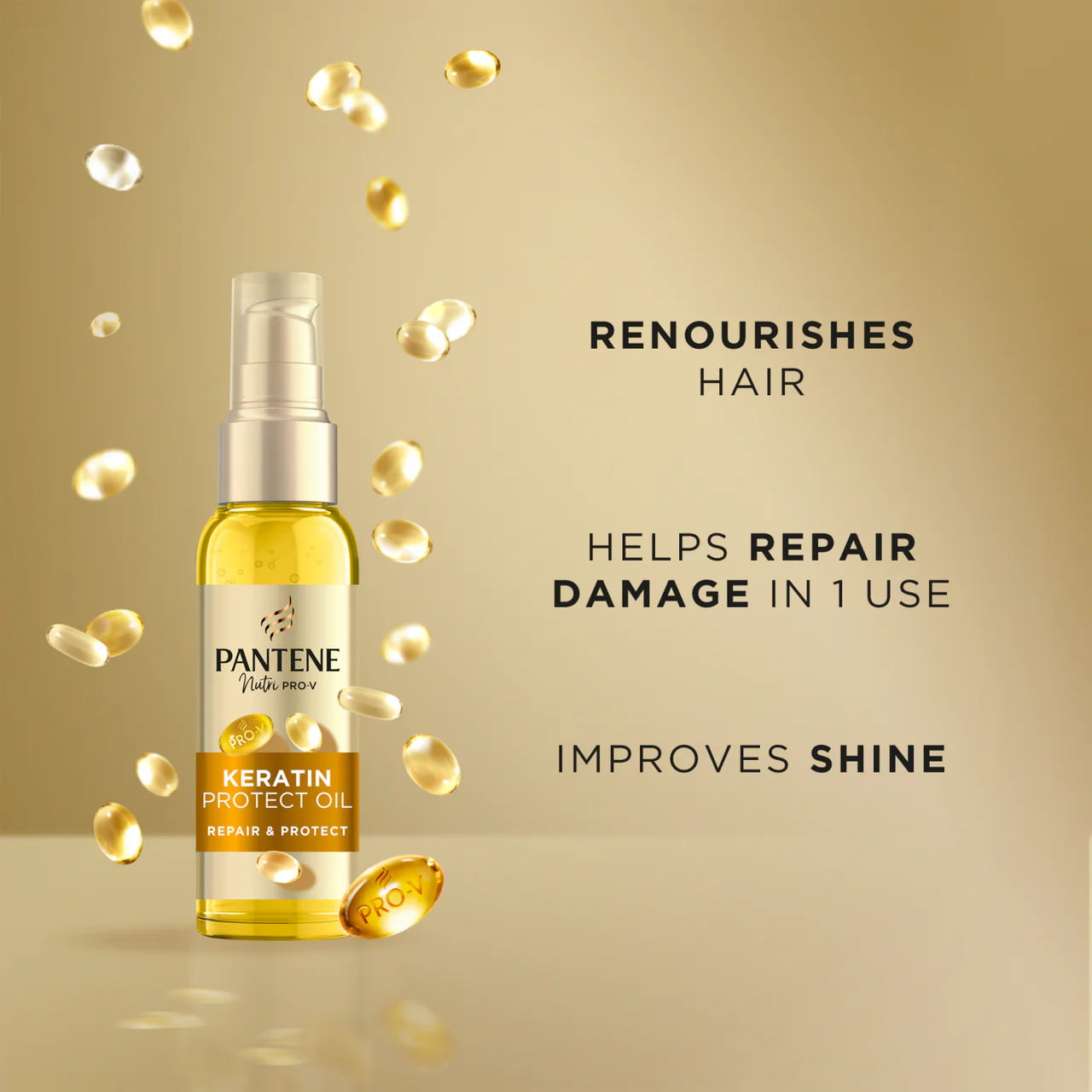 Pantene Pro-V Keratin Repair & Protect Oil 100ml - Image 2