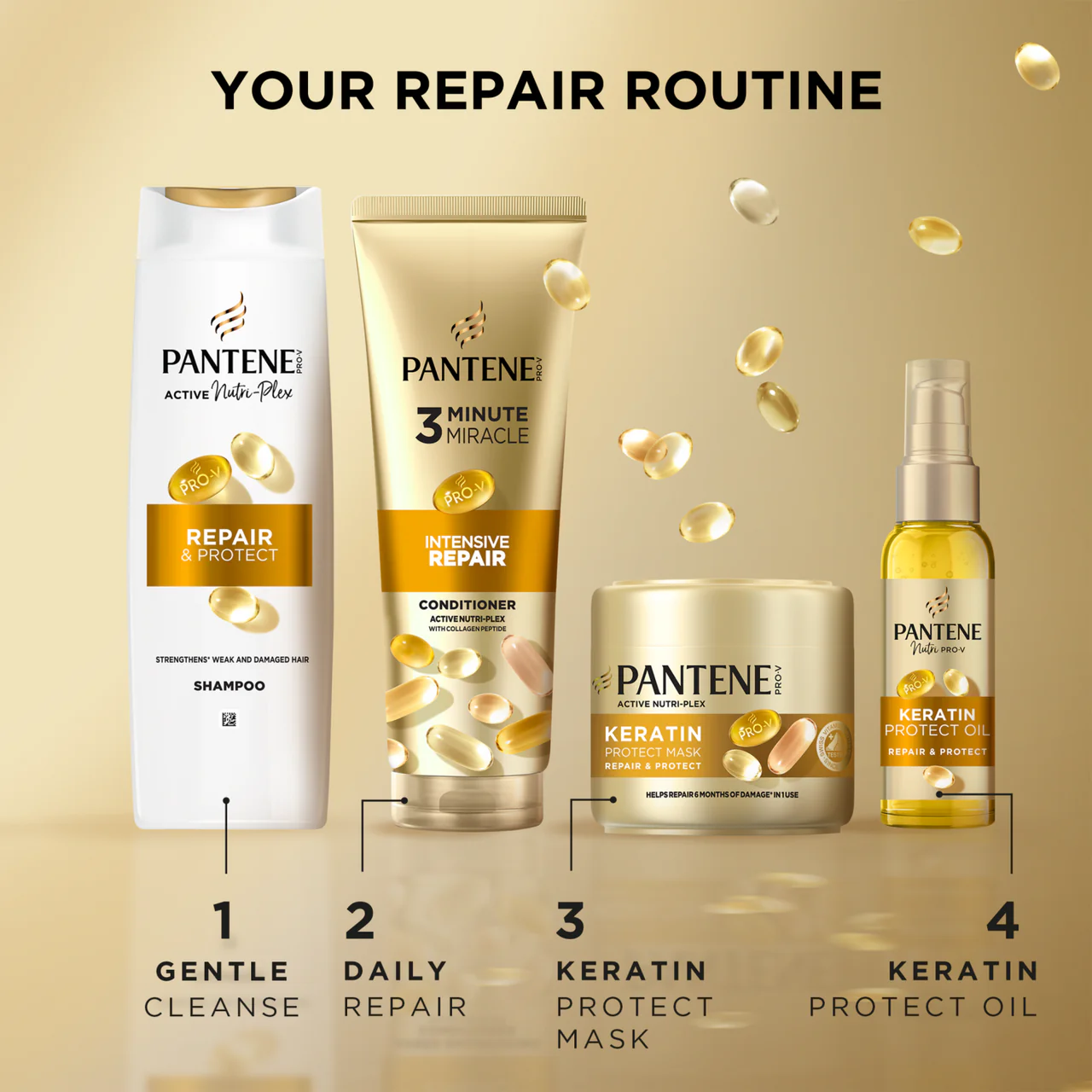 Pantene Pro-V Keratin Repair & Protect Oil 100ml - Image 3