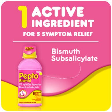 Pepto Bismol Stomach Remedy Liquid Original Flavor 480ML - Image 3