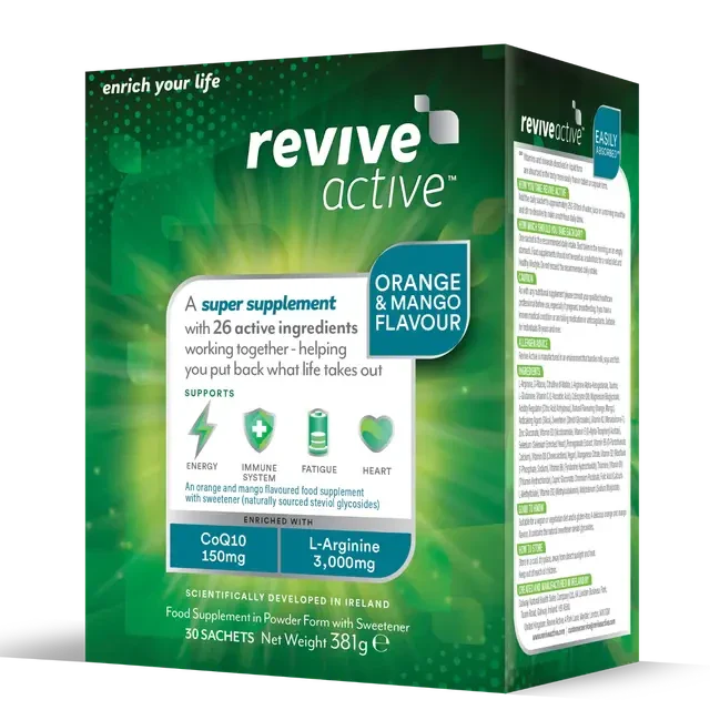 Revive Active Active Energy Supplement Orange and Mango Flavour 30 Day Pack - Image 2