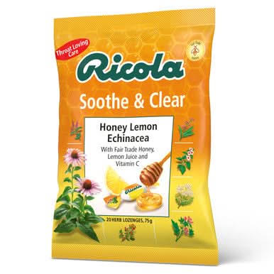 Ricola Soothe & Clear Honey Lemon and Echinacea Cough Drops 20 Lozenges - Image 2
