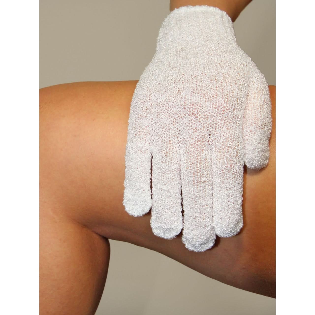Rose & Caramel White Exfoliating Gloves - Image 2