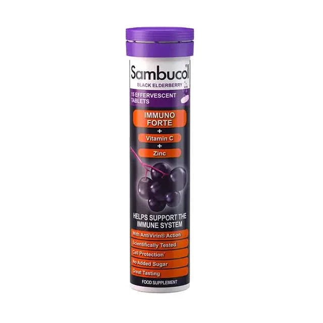 Sambucol Immuno Forte Black Elderberry Effervescent 15 Tablets