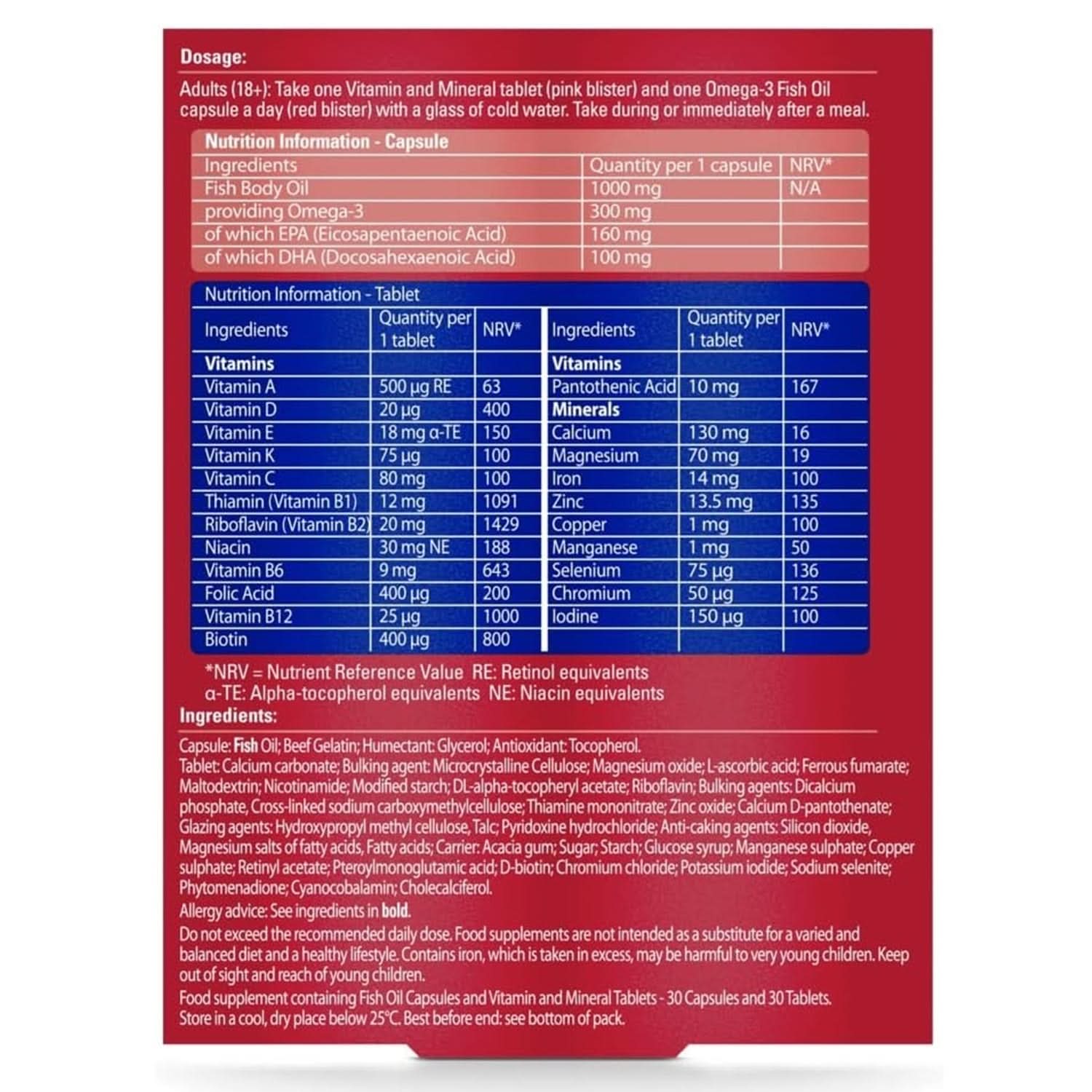 Seven Seas Omega 3 & Multivitamins Woman 30 Capsules + 30 Tablets - Image 2