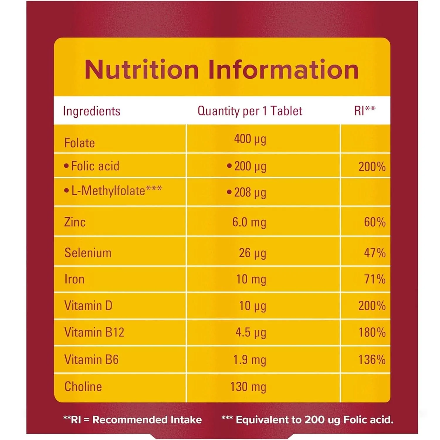 Seven Seas Trying For A Baby Pre-Conception 28 Tablets - Image 2