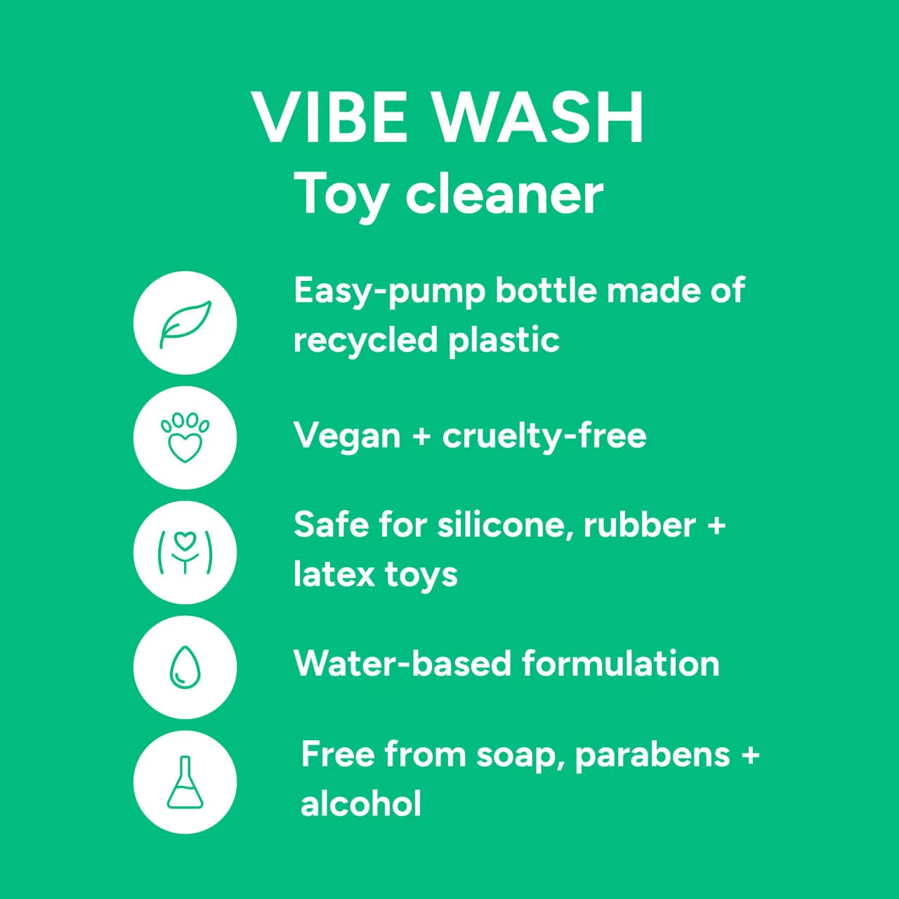 Smile Makers Vibe Wash Foaming Antibacterial Sex Toy Cleaner 100ml - Image 3