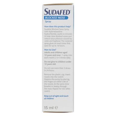 Sudafed Blocked Nose Spray 15ml - Image 2