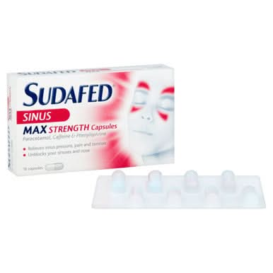 Sudafed Sinus Max Strength 16 Years + 16 Capsules - Image 3
