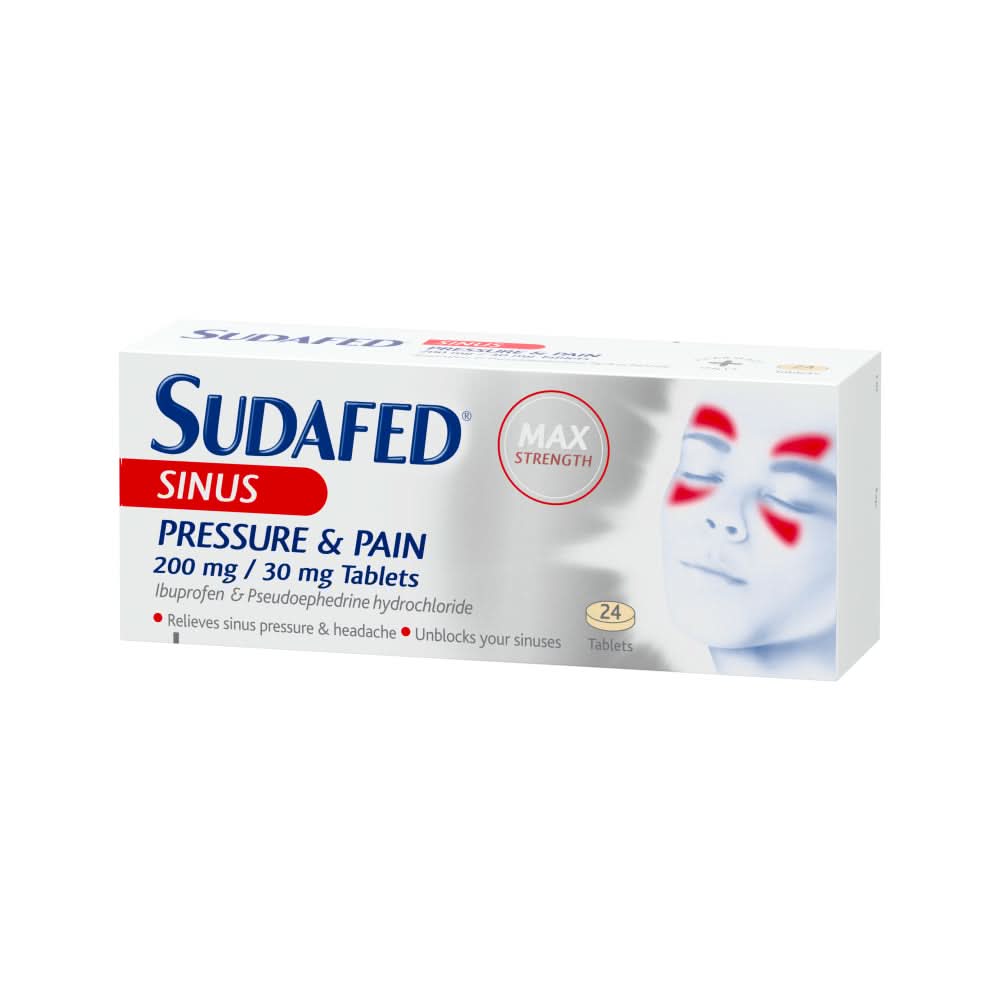 Sudafed Sinus Pressure & Pain Tablets 12s