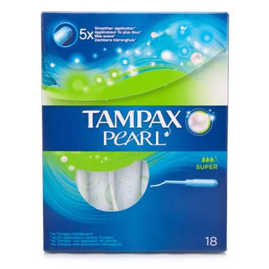 Tampax Pearl Super Tampons 18 Tampons