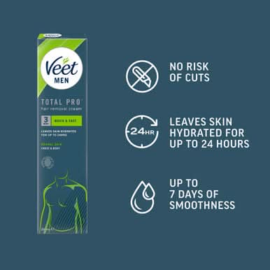 Veet Men Chest & Body Hair Removal Cream for Normal Skin 200ml - Image 4