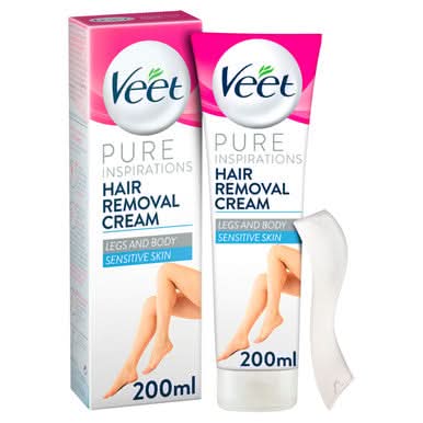 Veet Pure Inspirations Legs & Body Hair Removal Cream for Sensitive Skin 200ml