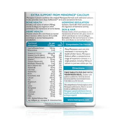 Vitabiotics Menopace Calcium Tablets 60 Tablets - Image 3