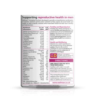 Vitabiotics Wellman Conception 30 Tablets - Image 2