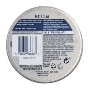 VO5 Extreme Matt Clay 75ml - Image 2