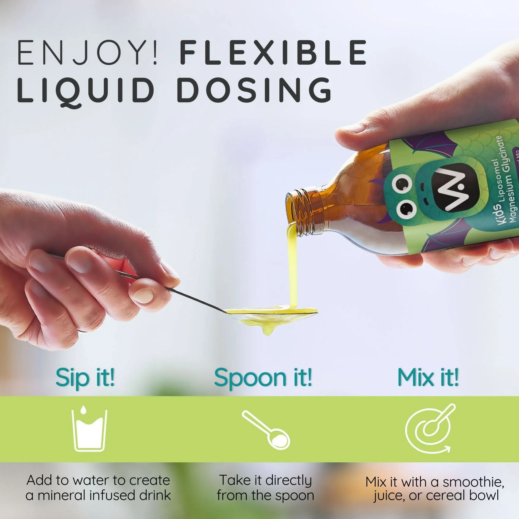 Well. Actually. Kids Liposomal Magnesium Glycinate 35-70mg Apple & Blackcurrant Flavour 250ml - Image 5