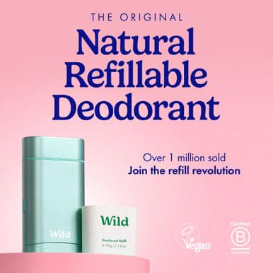 Wild Fresh Cotton & Sea Salt Deodorant with Aqua Case Starter Pack - Image 3