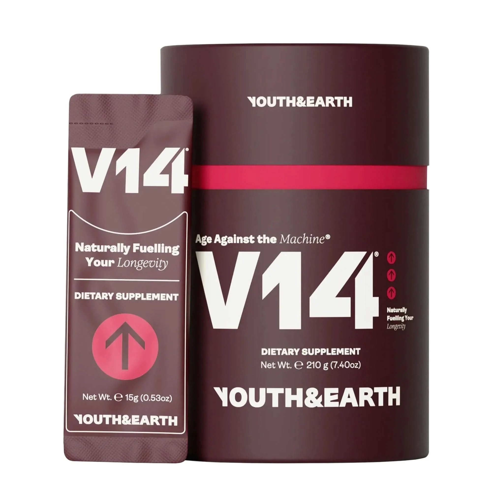 Youth & Earth V14 Superfood Reds Powder 27 Antioxidant Rich Superfruit Travel Pack 14 Sachets