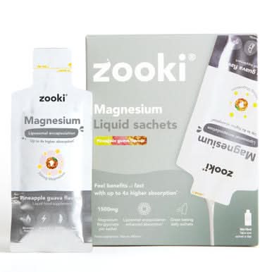 Zooki Liposomal Magnesium Bisglycinate 1,500mg Pineapple Guava Flavour 15ml 30 Sachets