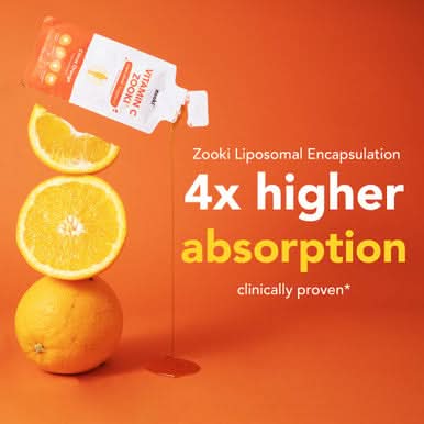 Zooki Liposomal Vitamin C 1,000mg, Citrus Orange Flavour 15ml, 30 Sachets - Image 2