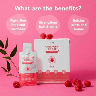Zooki Marine Collagen 5,000mg Berry Flavour 15ml 30 Sachets - Image 2